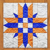 9 Patch Dahlias Quilt Block Pattern | 16", 18", 20", 22", and 24" Size Versions Included # 454-B-2