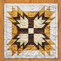 Triple Bear Paw Quilt Block Pattern | 16", 18", 20", 22", and 24" Size Versions Included # 476-B-2