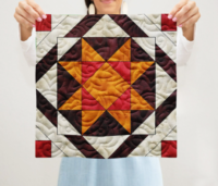 Dazy Star Quilt Block Pattern | 6", 8", 10", 12", and 14" Size Versions Included # 274-B-3