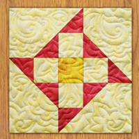 Geometric Stars Quilt Block Pattern | 6", 8", 10", 12", and 14" Size Versions Included # 230-B-3