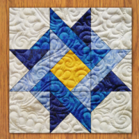 Cubed Whirls Quilt Block Pattern | 6", 8", 10", 12", and 14" Size Versions Included # 231-B-3