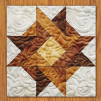 Cubed Whirls Quilt Block Pattern | 16", 18", 20", 22", and 24" Size Versions Included # 231-B-4