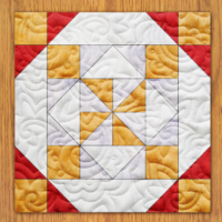 Chains and Locks Quilt Block Pattern | 16", 18", 20", 22", and 24" Size Versions Included # 293-B-4