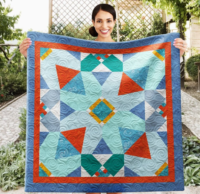 Rainbow Prism Wall Quilt | 40x40 Inches # W - 409