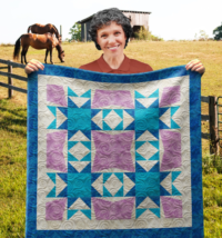 Explosive Star Wall Quilt | 40x40 Inches # W - 416