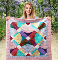 Gramophone Disc Wall Quilt | 40x40 Inches # W - 423