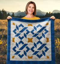 Shinobi Star Wall Quilt | 40x40 Inches # W - 448