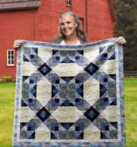 Linking Boxes Wall Quilt | 40x40 Inches # W - 472