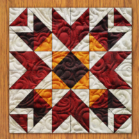 Cheesy Flower Quilt Block Pattern | 6", 8", 10", 12", and 14" Size Versions Included # 288-B-3