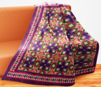 Rose Cube Wall Quilt | 40x40 Inches # W - 371