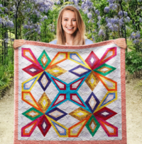 Amethyst Charms Wall Quilt | 40x40 Inches # W - 395