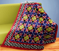 Midnight Stars Wall Quilt | 40x40 Inches # W - 508