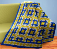 Brick Lamp Wall Quilt | 40x40 Inches # W - 524