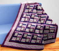 Patriotic Stars Wall Quilt | 40x40 Inches # W - 498