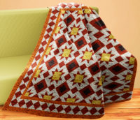 Garden of Stars Wall Quilt | 40x40 Inches # W - 533