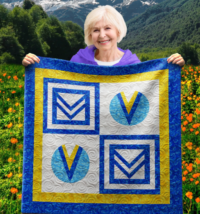 Attic Window Wall Quilt | 40x40 Inches # W - 428