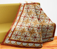 Snowflakes Sphere Wall Quilt | 40x40 Inches # W - 384