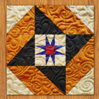 Ninja Star Wall Quilt | 40x40 Inches # W - 405