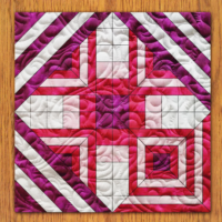 Crystal Dice Quilt Block PDF Pattern With Video Tutorial | 6", 8", 10", 12", and 14"  Size Versions Included # 458-B-1