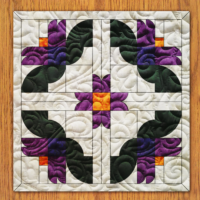 Cactus Flower Star Quilt Block PDF Pattern With Video Tutorial | 16", 18", 20", 22", and 24" Size Versions Included #  510-B-2