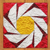 Daisy Paper Piece Quilt Block PDF Pattern With Video Tutorial | 16", 18", 20", 22", and 24" Size Versions Included #  519-B-2