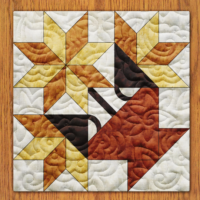 Blossom Pottery Quilt Block PDF Pattern With Video Tutorial | 16", 18", 20",22", and 24" Size Versions Included #  521-B-2