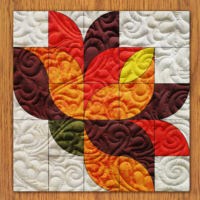 Sprouting Roses Quilt Block PDF Pattern With Video Tutorial | 16", 18", 20", 22", and 24" Size Versions Included #  540-B-2