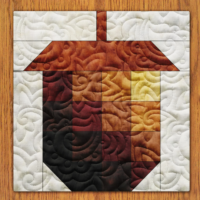 Acorn Pieces Quilt Block PDF Pattern With Video Tutorial | 16", 18", 20", 22", and 24" Size Versions Included #  543-B-2