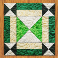 Hour Glass Quilt Block PDF Pattern With Video Tutorial | 6", 8", 10", 12", and 14" Size Versions Included #  555-B-1