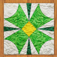 Ribbon Cross Quilt Block PDF Pattern With Video Tutorial | 6", 8", 10", 12", and 14" Size Versions Included #  556-B-1