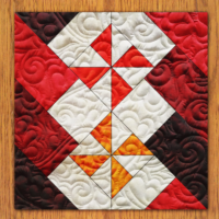 Pinwheel Falls Quilt Block PDF Pattern With Video Tutorial | 16", 18", 20", 22", and 24" Size Versions Included #  581-B-2