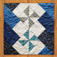 Pinwheel Falls Quilt Block PDF Pattern With Video Tutorial | 6", 8", 10", 12", and 14" Size Versions Included #  581-B-1