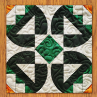 Brilliant Flowers Quilt Block PDF Pattern With Video Tutorial | 6", 8", 10",12", and 14" Size Versions Included #  583-B-1