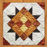 Star Clam Quilt Block PDF Pattern With Video Tutorial | 16", 18", 20", 22", and 24" Size Versions Included #  585-B-2