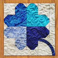 Dancing Clover Quilt Block PDF Pattern With Video Tutorial | 16", 18", 20", 22", and 24" Size Versions Included #  588-B-2