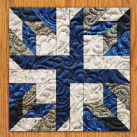 Pinwheel Duo Quilt Block PDF Pattern With Video Tutorial | 16", 18", 20", 22", and 24" Size Versions Included #  589-B-2