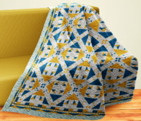 Travertine Tiles Wall Quilt with Step by Step Video Tutorial | 40x40 Inches # W - 422