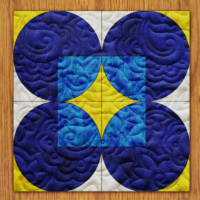 Curtain Ring Quilt Block PDF Pattern With Video Tutorial || 6, 8, 10, 12, and 14 Size Versions Included #525 B-1