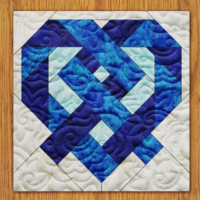 Pretzel Knot Love Quilt Block PDF Pattern With Video Tutorial || 16, 18, 20, 22, and 24 Size Versions Included #520 B-2