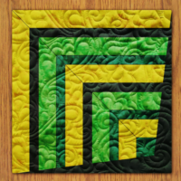 Curvy Maze Log Cabin Quilt Block PDF Pattern With Video Tutorial || 6, 8, 10, 12, and 14 Inch Size Versions Included #579 B-1