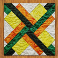 Extra Present Quilt Block PDF Pattern With Video Tutorial || 6, 8, 10, 12, and 14 Inch Size Versions Included #568 B-1