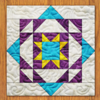 Covering Sun Quilt Block PDF Pattern With Video Tutorial || 6, 8, 10, 12, and 14 Size Versions Included #550 B-1