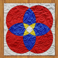 Crop Circles Quilt Block PDF Pattern With Video Tutorial || 16, 18, 20, 22, and 24 Size Versions Included #518 B-2