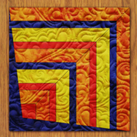 Curvy Maze Log Cabin Quilt Block PDF Pattern With Video Tutorial || 16, 18, 20, 22, and 24 Inch Size Versions Included #579 B-2